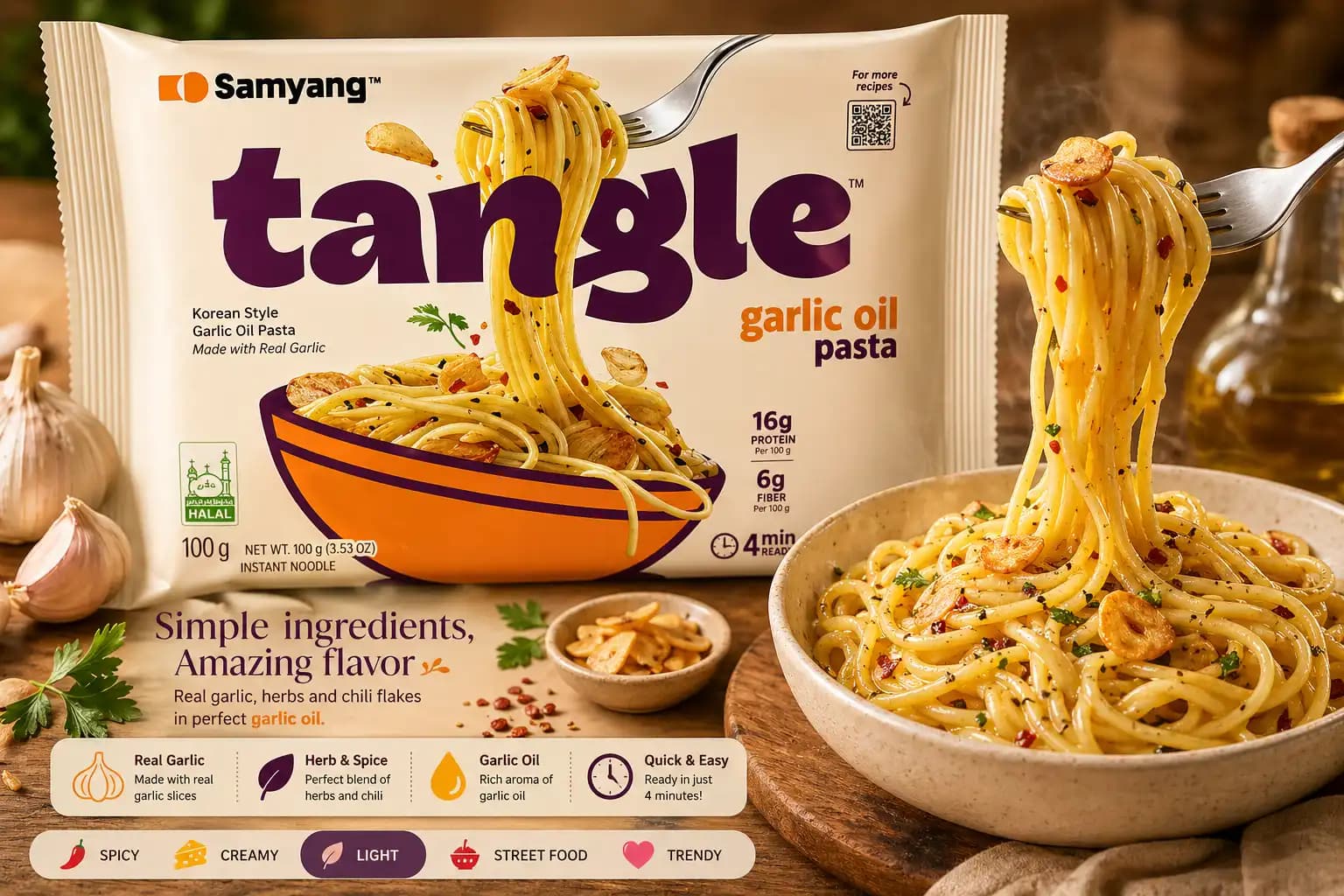 نودل (Tangle Garlic)